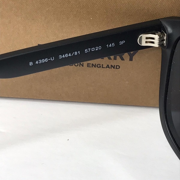 💯 BE 4396U Authentic New BURBERRYWren Polarized Dark Grey Browline Men's - Picture 13 of 14
